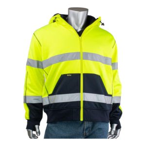 PIP ANSI Type R Class 3 Full Zip Hooded Sweatshirt