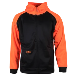 Tech 2-Tone Single Thick Hooded Full Zip Sweatshirt