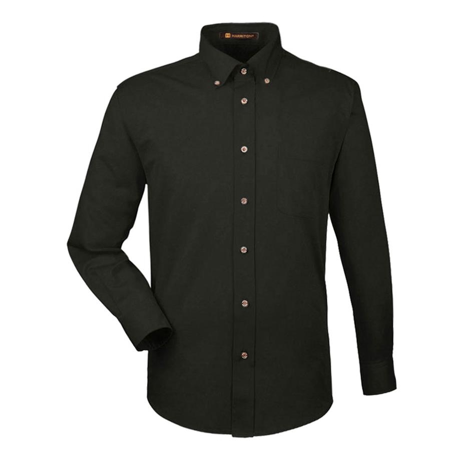 Harriton Men's Easy Blend Twill Shirt with Stain-Release